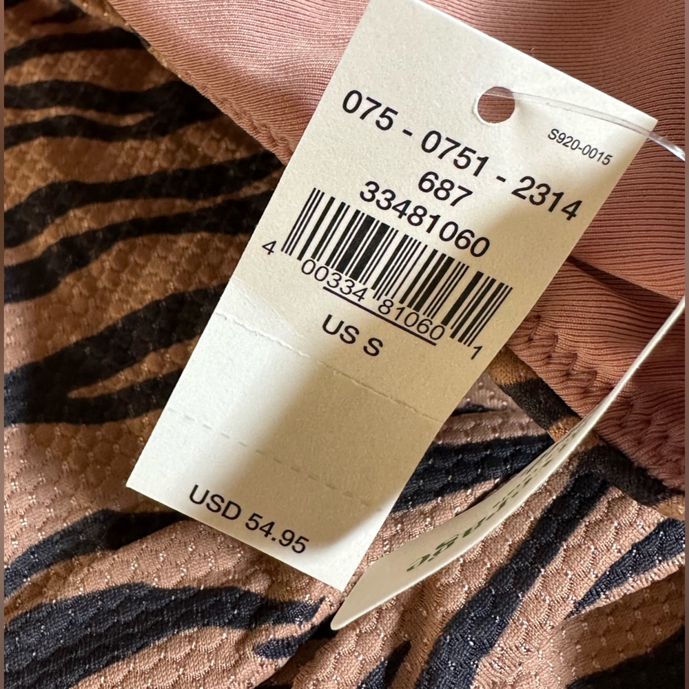 Aerie Pique Animal Print Wrap One Piece Swimsuit Size Small - Picture 8 of 12
